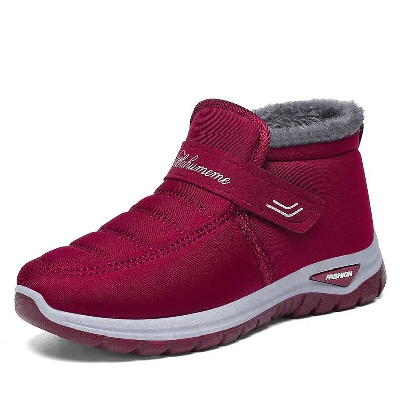 Sarah Express Unisex Slip-On Winter Snow Boots Red