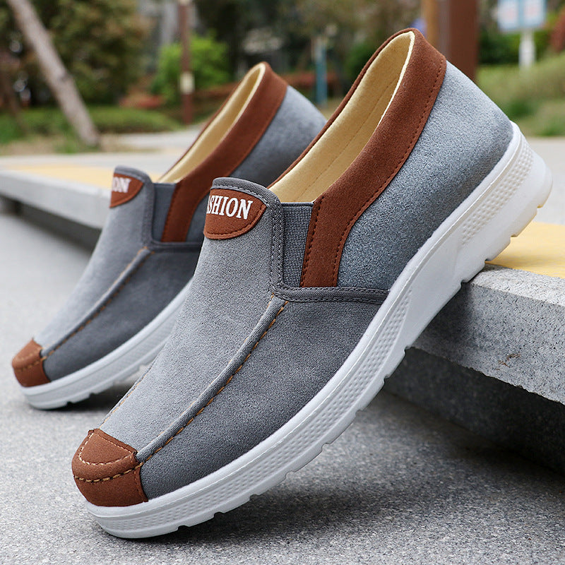 Sarah Express Men's Breathable Slip-On Canvas Sneakers