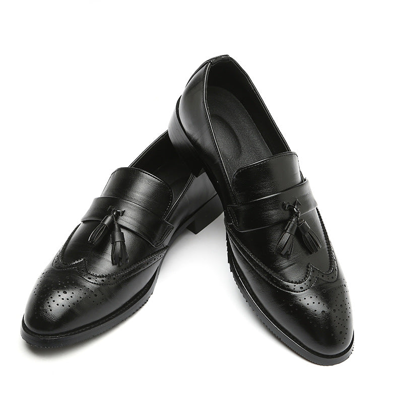 Sarah Express Men's Pointed Toe Tassel Loafers