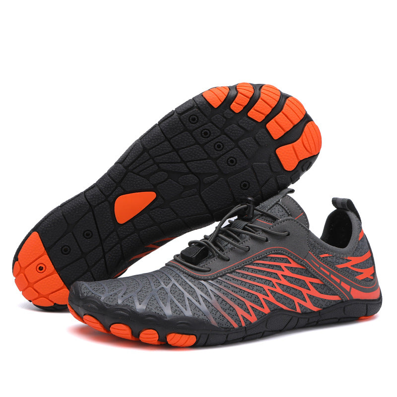 Sarah Express Unisex Lightweight Quick-Dry Water Beach Shoes 8305 Gray Orange
