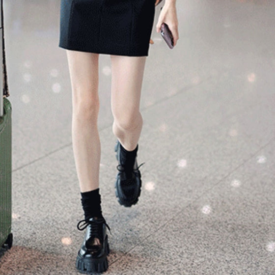 Sarah Express Chunky Platform Lace Up Oxford Boots