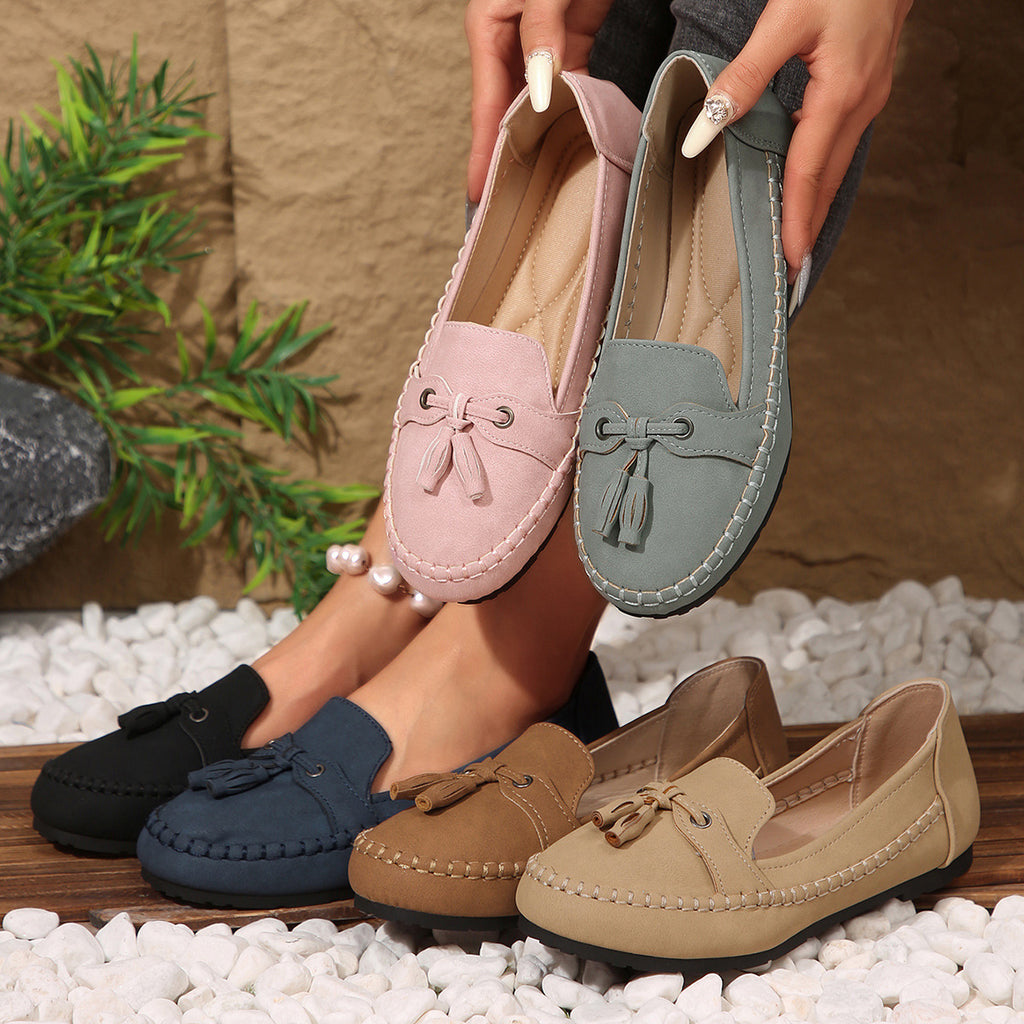 Sarah Express Round Toe Slip-On Comfort Flats
