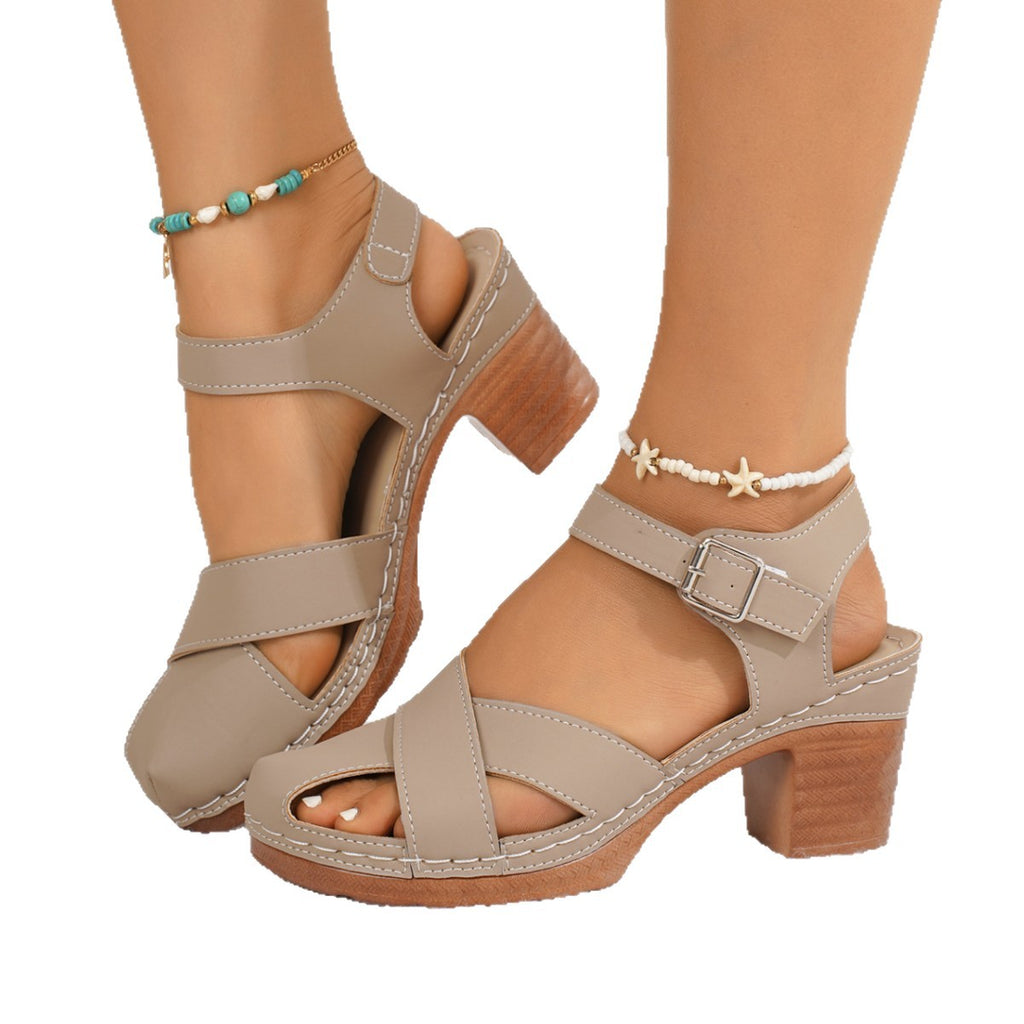 Sarah Express Cross-Strap Open-Toe High-Heel Sandals
