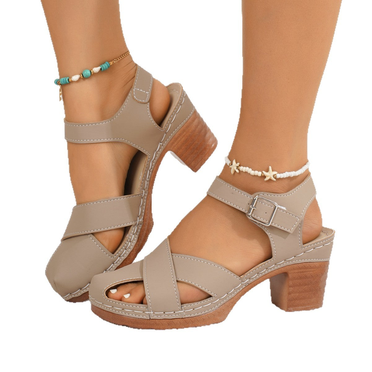 Sarah Express Cross-Strap Open-Toe High-Heel Sandals