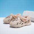 Sarah Express Unisex EVA Hole Slippers with Removable Liner Apricot with plush
