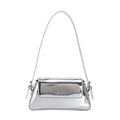 Sarah Express Compact Metallic Finish Shoulder Messenger Bag Silver