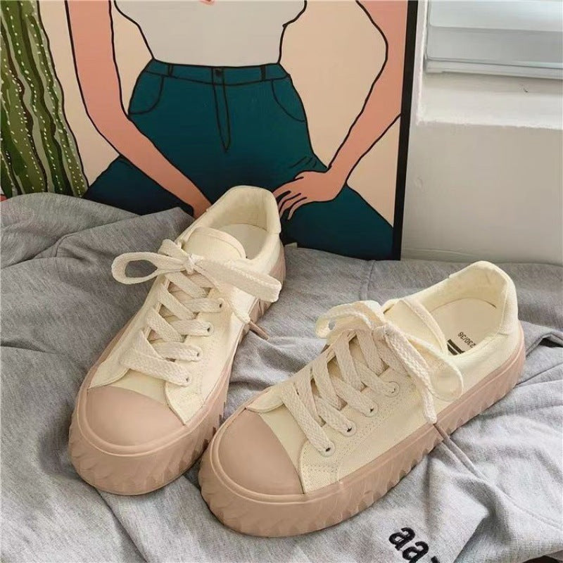 Sarah Express Microfiber Lace-Up Platform Wedge Sneakers