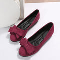 Sarah Express Bowknot Round Toe Casual Flat Loafers Red