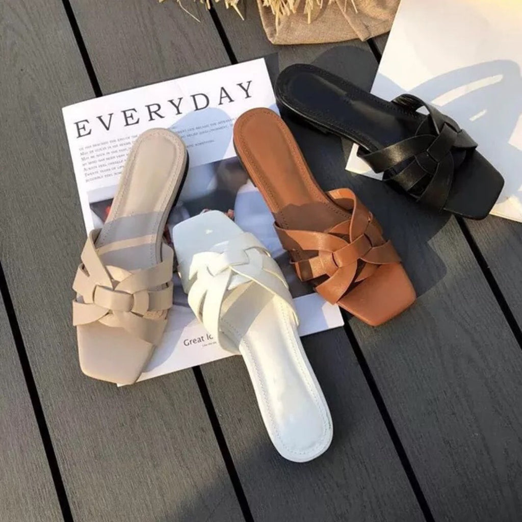 Sarah Express Square Toe Casual Hollow Beach Sandals