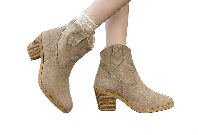 Sarah Express Retro Pointed Toe Slip-On Sock Booties