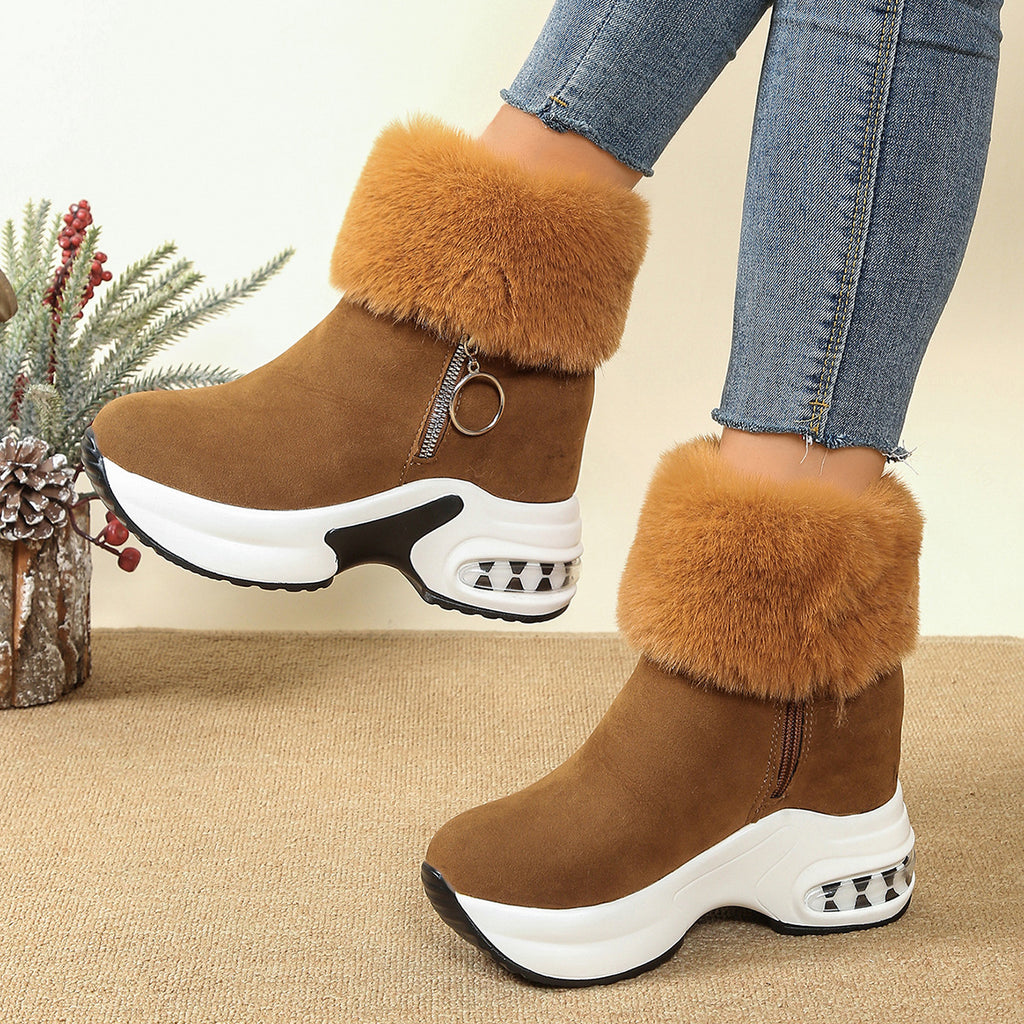 Sarah Express Fleece-Lined Platform Ankle Snow Boots