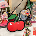 Sarah Express Cherry Patchwork Contrast Color Crossbody Bag Red