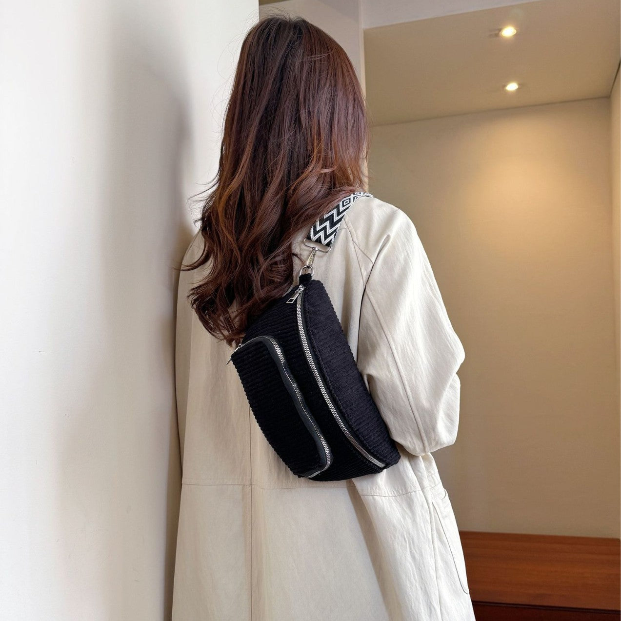 Sarah Express Corduroy Dumpling Crossbody Bag