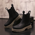 Sarah Express Men's Casual Microfiber Chelsea Boots Black