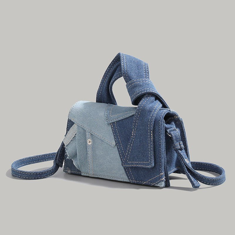 Sarah Express Denim Patchwork Crossbody Shoulder Bag