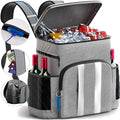 Sarah Express Insulated Large Capacity Picnic Cooler Backpack Grey