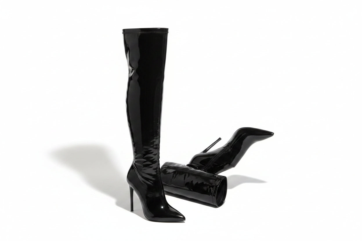 Sarah Express Pointed-Toe Over-the-Knee Stiletto Boots