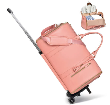 Sarah Express Rolling Travel Duffle Bag with Wheels