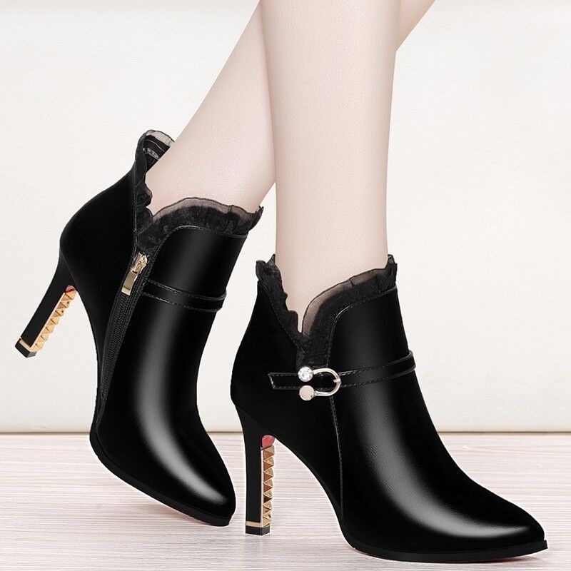 Sarah Express Women's Pointed Toe Stiletto Ankle Boots