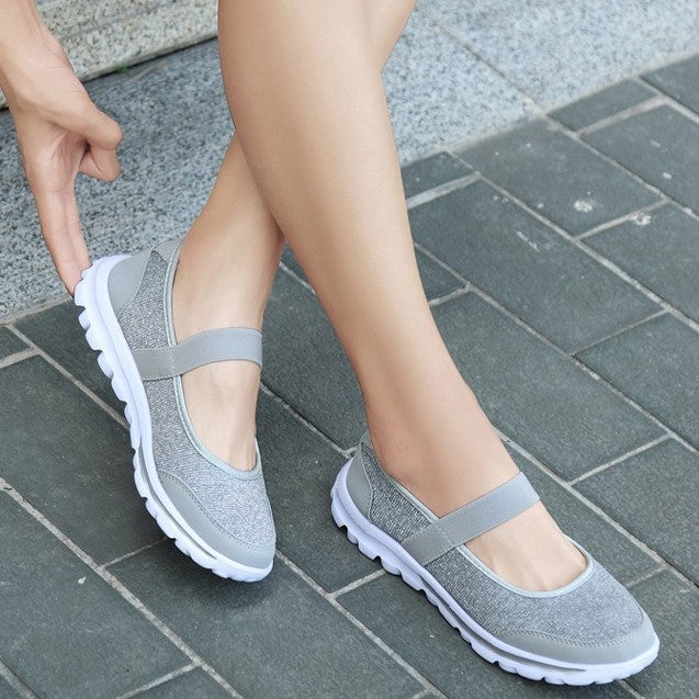 Sarah Express Breathable Mesh Lace-Up Nursing Flats