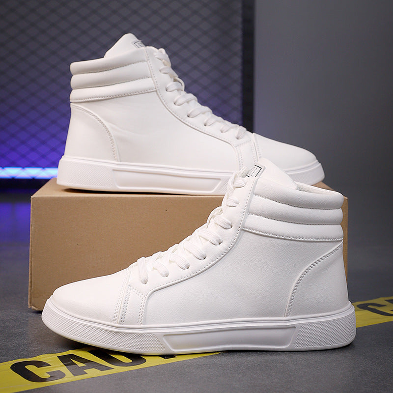 Sarah Express Unisex Casual High Top Lace Up Boots White