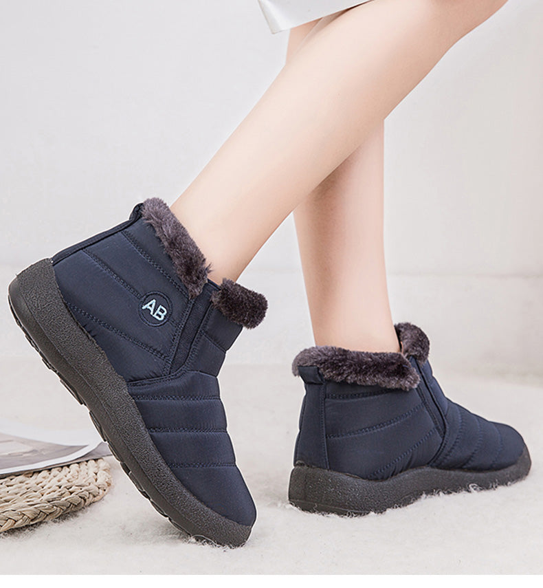 Sarah Express Waterproof Plush Lined Winter Ankle Boots