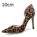 Sarah Express Leopard Print Pointed Toe Stiletto Heels Side space 10cm