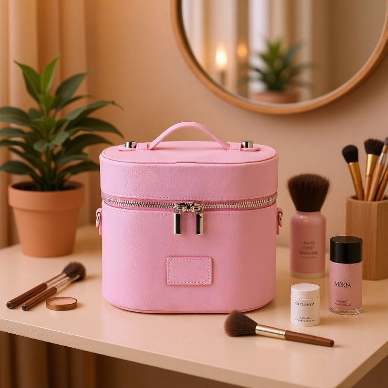 Sarah Express Structured PU Leather Cosmetic Organizer Bag