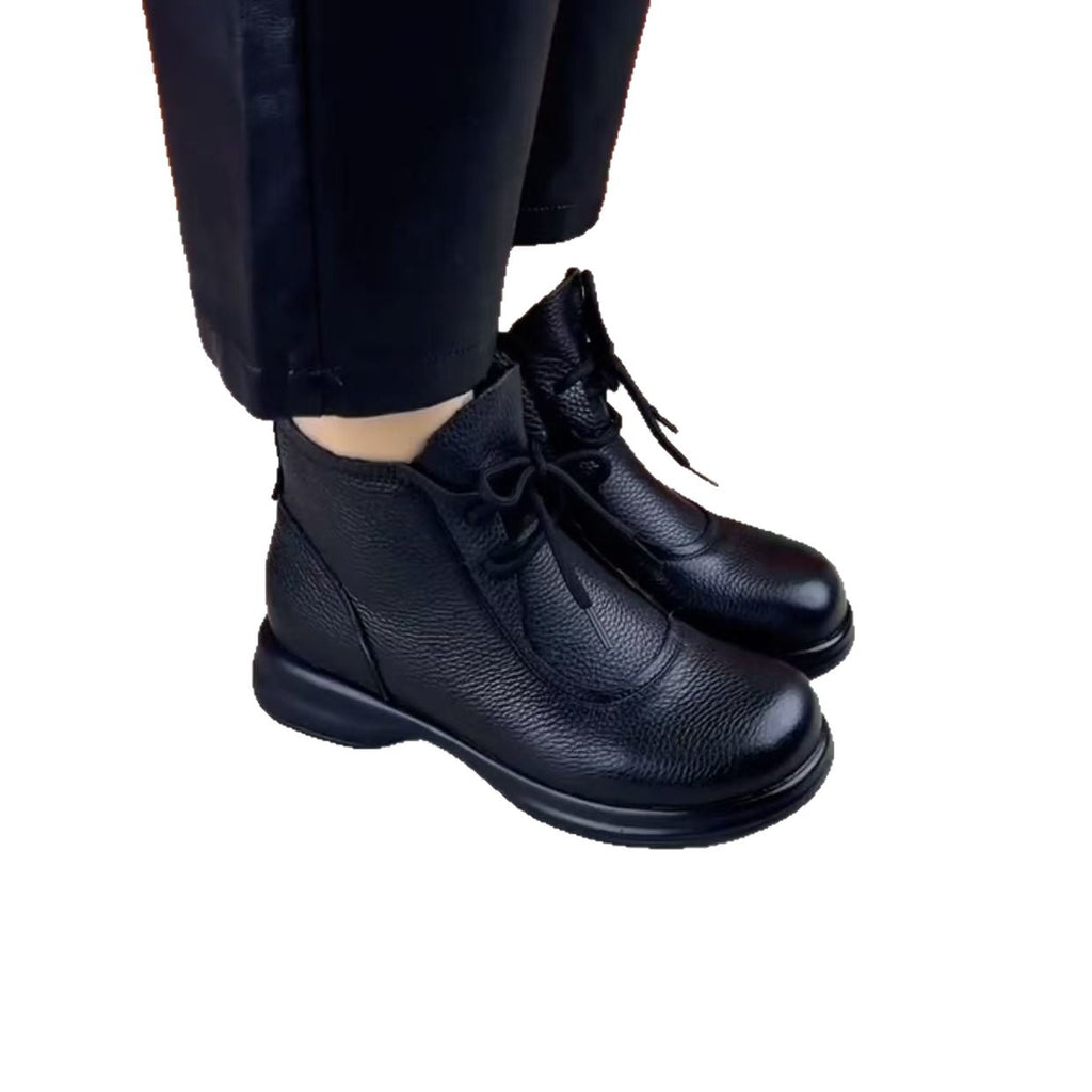 Sarah Express British-Style Flat Ankle Boots