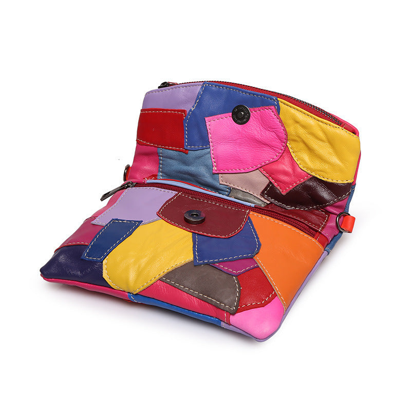 Sarah Express Patchwork Leather Envelope Crossbody Shoulder Bag