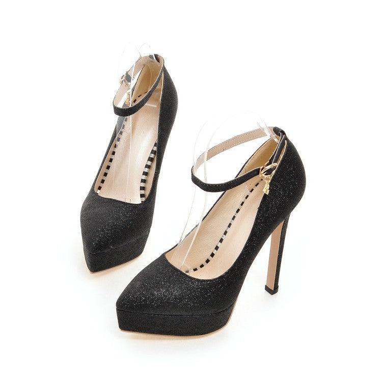 Sarah Express Glitter Platform Stiletto Heels
