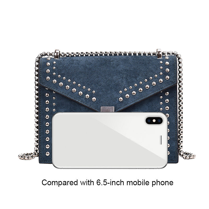 Sarah Express Studded Flap Messenger Shoulder Bag