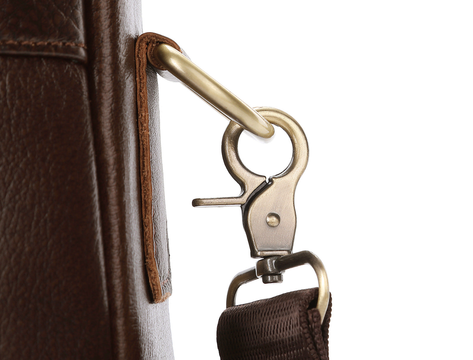 Sarah Express Structured Leather Crossbody Travel Briefcase