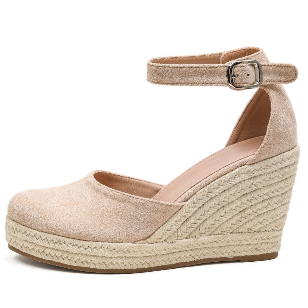 Sarah Express Women's Straw-Woven Jute-Strand Wedge Sandals