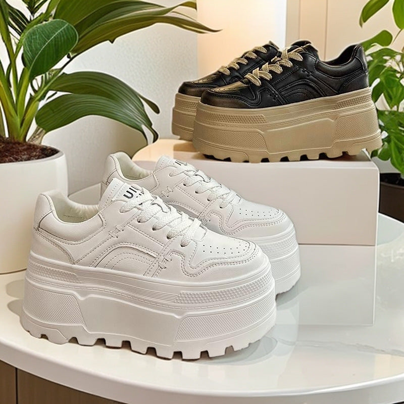 Sarah Express Chunky Platform Height Increasing Lace-Up Sneakers