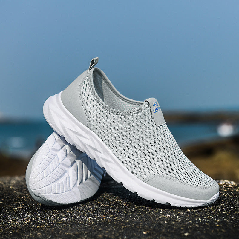 Sarah Express Unisex Lightweight Breathable Mesh Casual Sneakers TY 20036 Light Gray