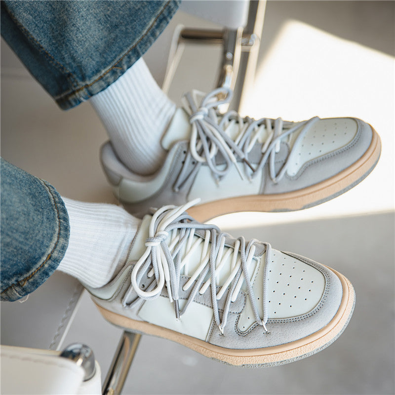 Sarah Express Men's Low-Top Lace-Up Board Sneakers
