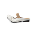 Sarah Express Split-Toe Tabi Leather Flat Mules OffWhite