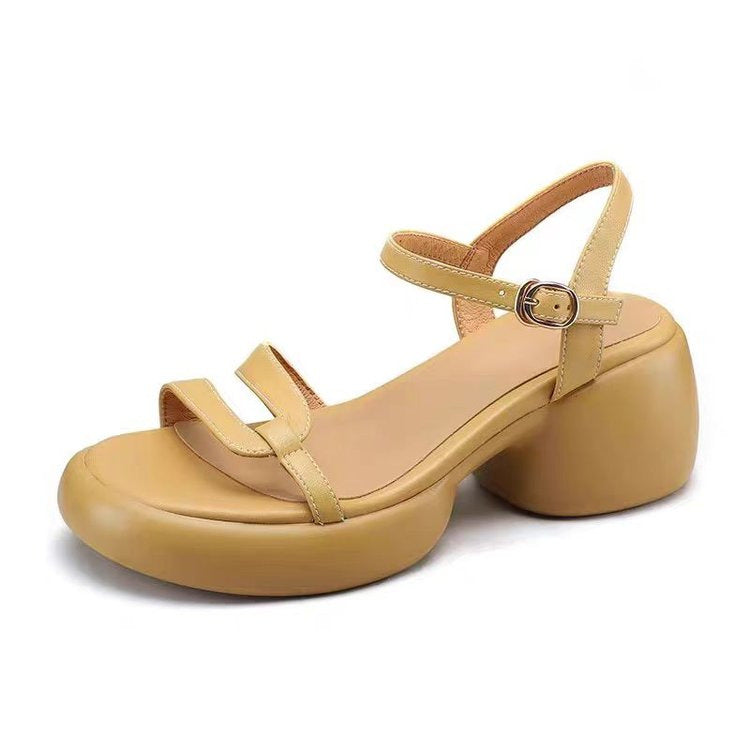 Sarah Express Chunky Heel Open-Toe Sandals