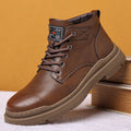 Sarah Express Men's Casual Lace-Up Tactical Boots Brown Thin Shoes Lining