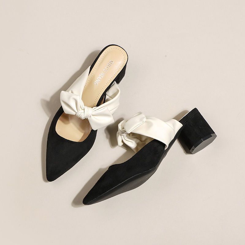 French Style Pointed Toe Block Heels – pointed toe and heel profile alternate view 6