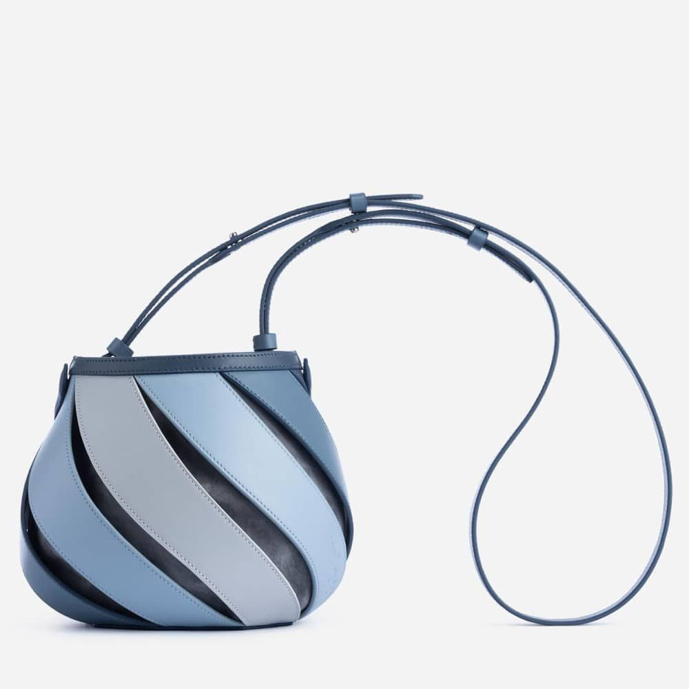 Sarah Express Contrast Color Quilted Cylindrical Bucket Bag