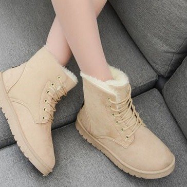 Sarah Express Women's Suede Ankle Snow Boots