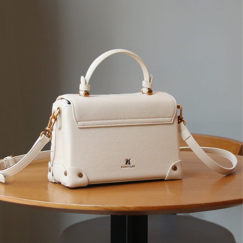 Sarah Express Embroidered PU Leather Crossbody Tote Bag