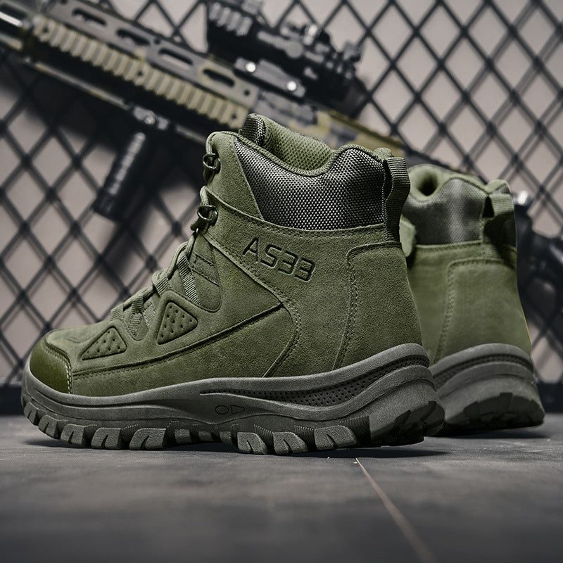 Sarah Express Lace-Up Outdoor Combat Training Boots Army Green