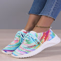 Sarah Express Colorful Graffiti Print Women's Sneakers Green