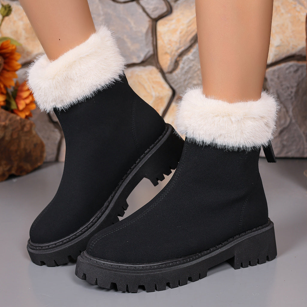 Sarah Express Plush Platform Mid-Calf Winter Boots