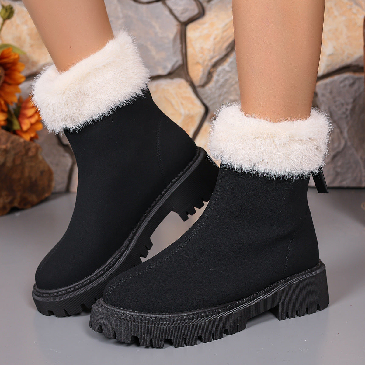 Sarah Express Plush Platform Mid-Calf Winter Boots