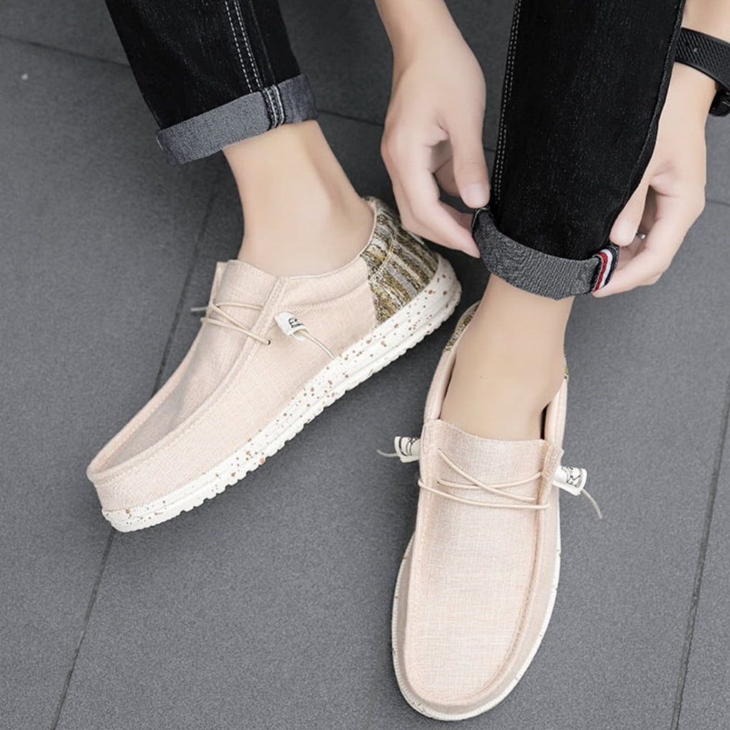 Sarah Express Men's Breathable Canvas Casual Flats