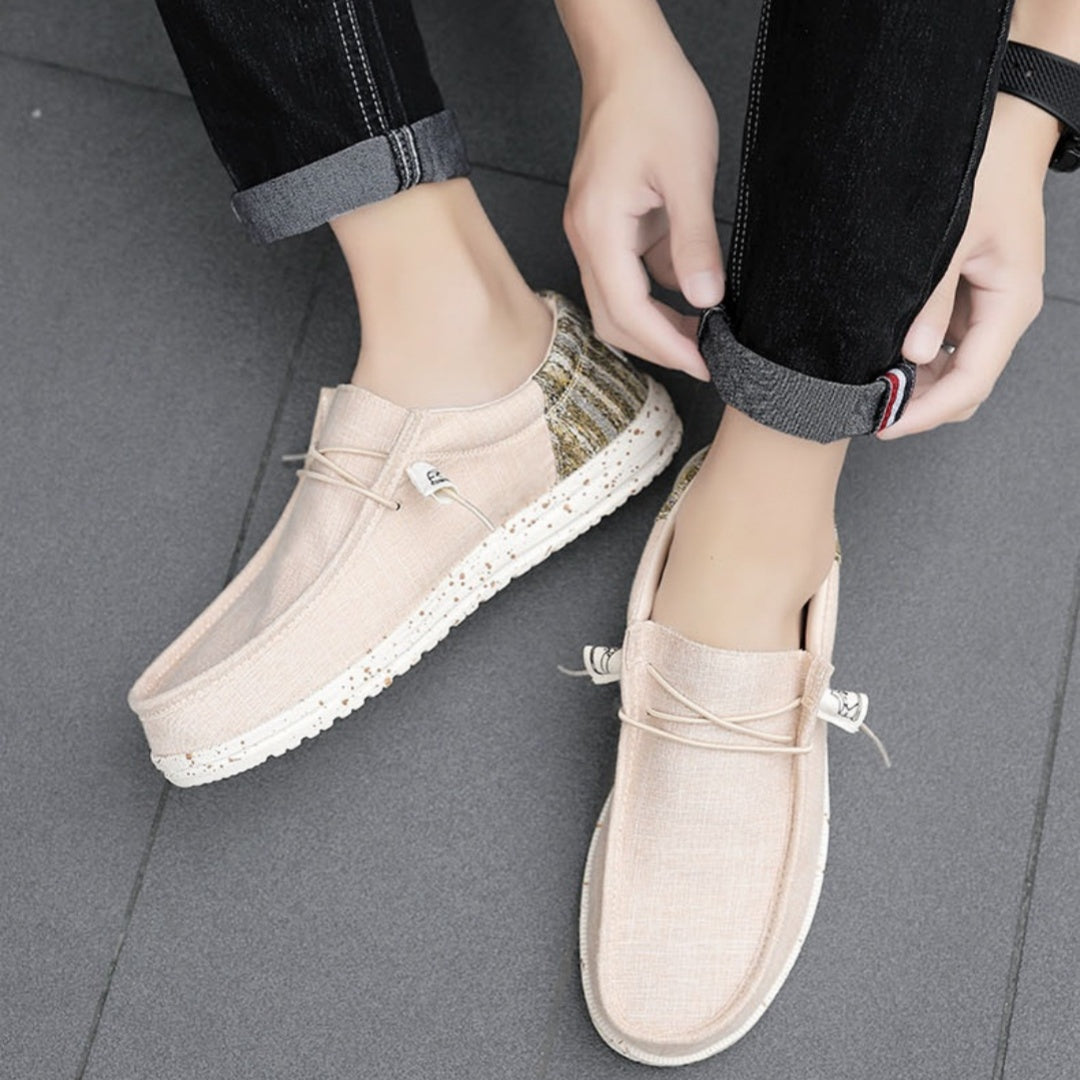 Sarah Express Men's Breathable Canvas Casual Flats